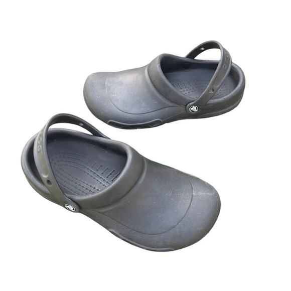 Crocs Bistro Adult Unisex‎ Work Clogs Size M8 W 10 Black Shoes - Picture 3 of 13